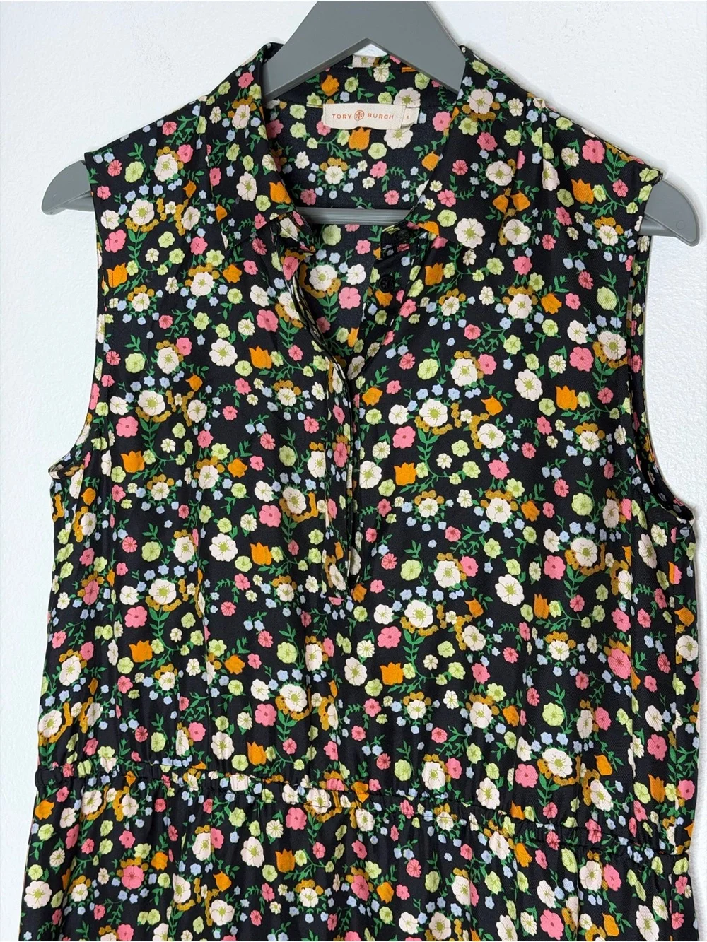 Tory Burch 100% Silk Floral Sleeveless Dress Women’s size 6